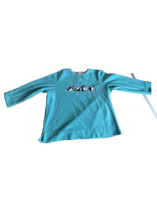 White Stag Tops - White Stag Polar Fleece Winter Penguins Top 22W 24W Blue